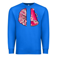 True Royal custom name cheerleader with megaphone Premium Sweatshirt - MaliasSmallBusiness