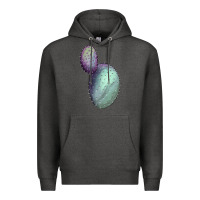 Charcoal Heather Opunthia Santa Rita Cactus Premium Hoodie - LillyAllenDesigns