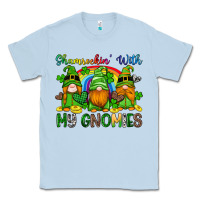 Dusty Blue shamrockin with my gnomies Classic Tee - Artiststas