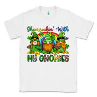 White shamrockin with my gnomies Classic Tee - Artiststas