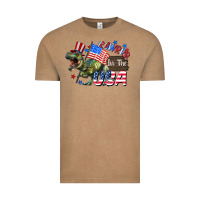Vintage Coffee Rawrrr in the USA 4th of july Vintage Tee - CowGirlArtShop
