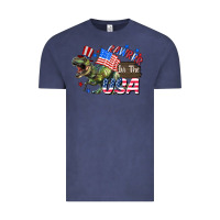 Vintage Denim Rawrrr in the USA 4th of july Vintage Tee - CowGirlArtShop