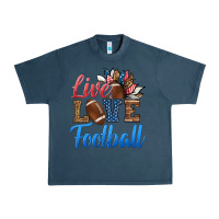 Midnight Navy live love american football Urban Heavy Tee - HRA Design Shop