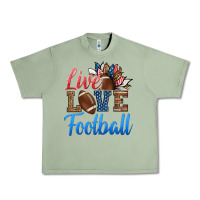 Oil Green live love american football Urban Heavy Tee - HRA Design Shop