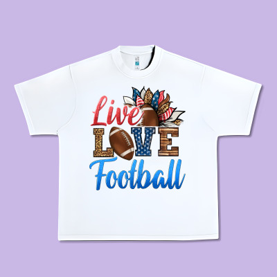 Live Love American Football Urban Heavy Tee Designed By Hra Design Shop