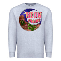 Heather Grey neon moon Premium Sweatshirt - NancyCooperArtShop