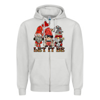 Dove Grey let it be ladybug gnomies Zipper Hoodie - BarkalooDesign