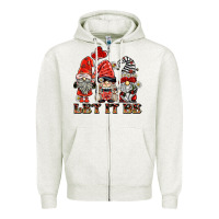 Oatmeal Heather let it be ladybug gnomies Zipper Hoodie - BarkalooDesign