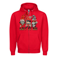 Red let it be ladybug gnomies Zipper Hoodie - BarkalooDesign
