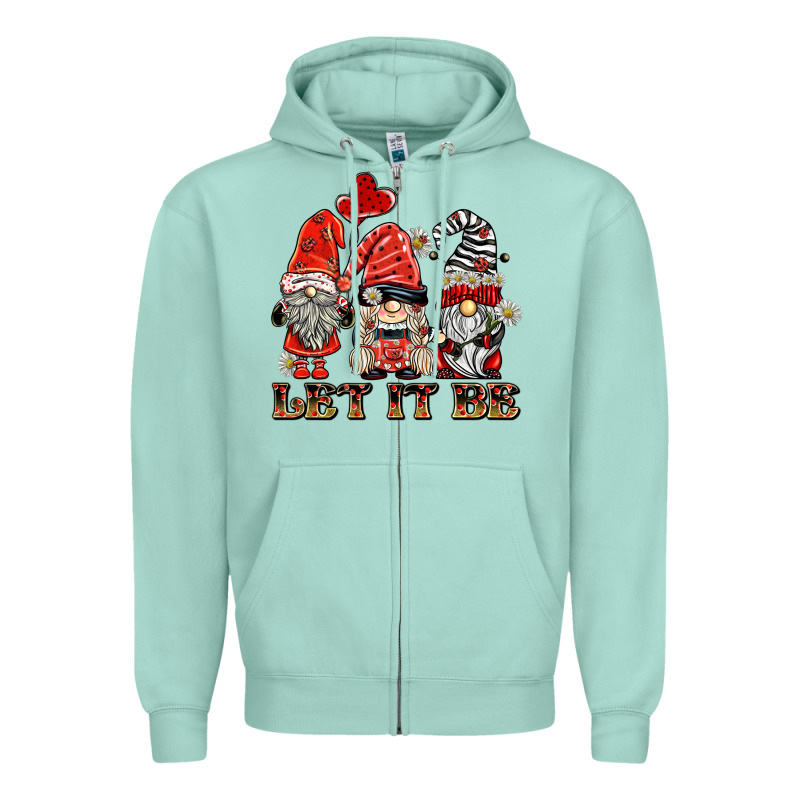 Let It Be Ladybug Gnomies Zipper Hoodie by BarkalooDesign | Teevron