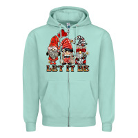 Seafoam let it be ladybug gnomies Zipper Hoodie - BarkalooDesign