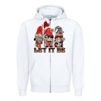 White let it be ladybug gnomies Zipper Hoodie - BarkalooDesign