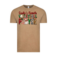 Vintage Coffee afro santa's favorite volleyball player for christ Vintage Tee - FaDigitalArtStudio