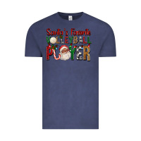 Vintage Denim afro santa's favorite volleyball player for christ Vintage Tee - FaDigitalArtStudio