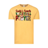 Vintage Mustard afro santa's favorite volleyball player for christ Vintage Tee - FaDigitalArtStudio