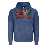 Vintage Denim love christmas teacher Vintage Hoodie - RanaPortraitStore