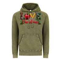 Vintage Olive love christmas teacher Vintage Hoodie - RanaPortraitStore