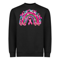 Black Breast Cancer Rainbow Heavyweight Sweatshirt - texasbilliewilder