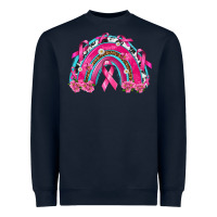Navy Breast Cancer Rainbow Heavyweight Sweatshirt - texasbilliewilder