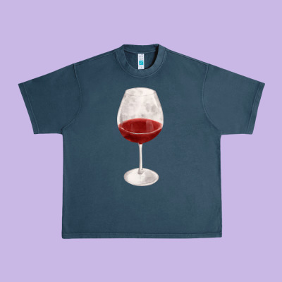 Wine Glass Fa Element Urban Heavy Tee Designed By Fadigitalartstudio
