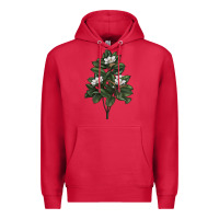 Cardinal Magnolia Flower Illustrations Premium Hoodie - LillyAllenDesigns