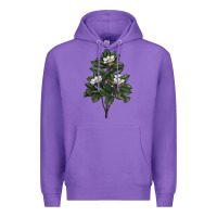 Purple Magnolia Flower Illustrations Premium Hoodie - LillyAllenDesigns