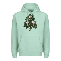 Seafoam Magnolia Flower Illustrations Premium Hoodie - LillyAllenDesigns