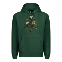 Sports Green Magnolia Flower Illustrations Premium Hoodie - LillyAllenDesigns