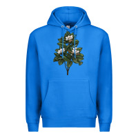 Magnolia Flower Illustrations Premium Hoodie | Teevron