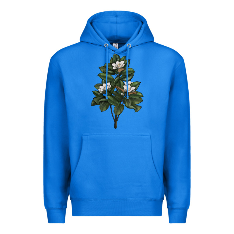 Magnolia Flower Illustrations Premium Hoodie by LillyAllenDesigns | Teevron