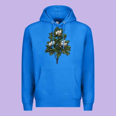 Magnolia Flower Illustrations Premium Hoodie Designed By Lillyallendesigns