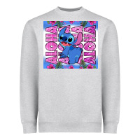 Heather Grey aloha stitch Heavyweight Sweatshirt - Zillion Design Studio