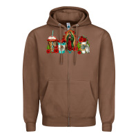 Chestnut lady of guadalupe coffee Zipper Hoodie - Jasminsmagicworld