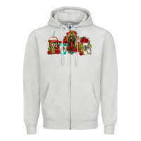 Dove Grey lady of guadalupe coffee Zipper Hoodie - Jasminsmagicworld