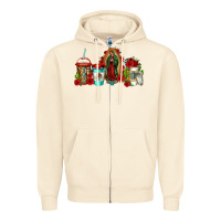 Sandshell lady of guadalupe coffee Zipper Hoodie - Jasminsmagicworld