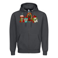 Smoke lady of guadalupe coffee Zipper Hoodie - Jasminsmagicworld