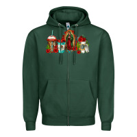Sports Green lady of guadalupe coffee Zipper Hoodie - Jasminsmagicworld