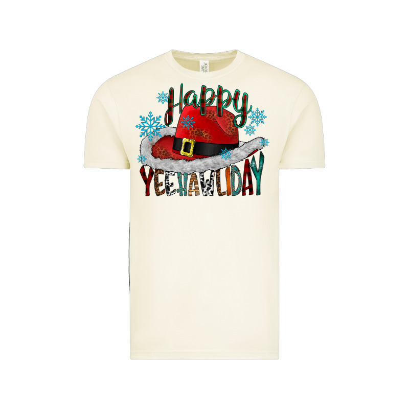 Happy Yeehawliday Vintage Tee by CowhideDigitalArt | Teevron