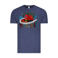 Vintage Denim happy yeehawliday Vintage Tee - CowhideDigitalArt