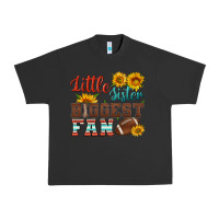Pigment Black little sister biggest fan american football Urban Heavy Tee - HRA Design Shop