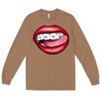 Toasted Coconut Lips Dental Braces Long Sleeve Tee - Artiststas