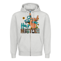Dove Grey hair hustler Zipper Hoodie - Jasminsmagicworld