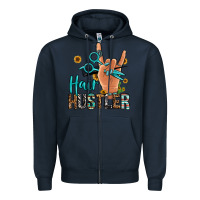 Navy hair hustler Zipper Hoodie - Jasminsmagicworld