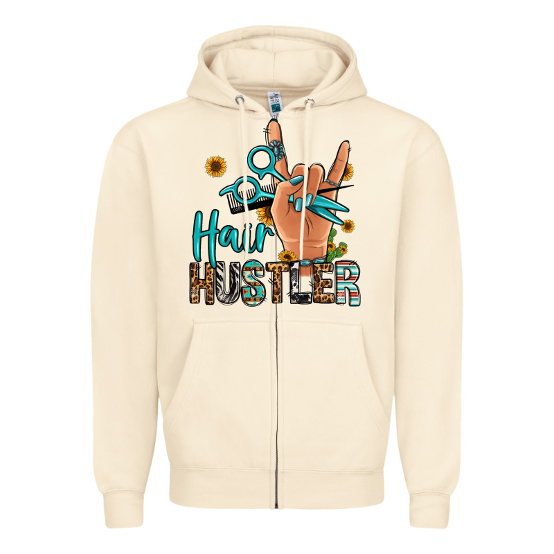 Hair Hustler Zipper Hoodie by Jasminsmagicworld | Teevron