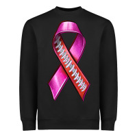 Black Breast Cancer Ribbon American Football Heavyweight Sweatshirt - texasbilliewilder