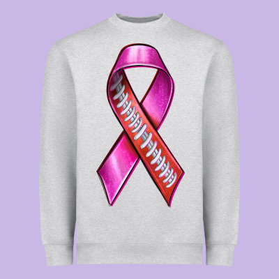 Breast Cancer Ribbon American Football Heavyweight Sweatshirt Designed By Texasbilliewilder