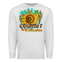 Oatmeal Heather raised on country  sunshine Premium Sweatshirt - NancyCooperArtShop