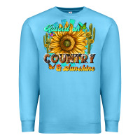 Ocean Blue raised on country  sunshine Premium Sweatshirt - NancyCooperArtShop
