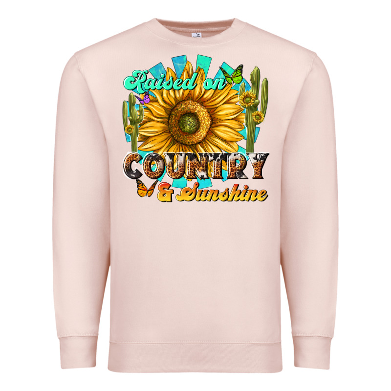 Raised On Country  Sunshine Premium Sweatshirt by NancyCooperArtShop | Teevron