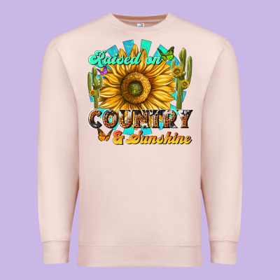 Raised On Country  Sunshine Premium Sweatshirt Designed By Nancycooperartshop